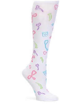 Medical Symbol Nurse Mates Compression Socks Wide Calf